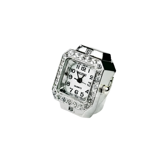 Silver Gomia Squared Ring | White