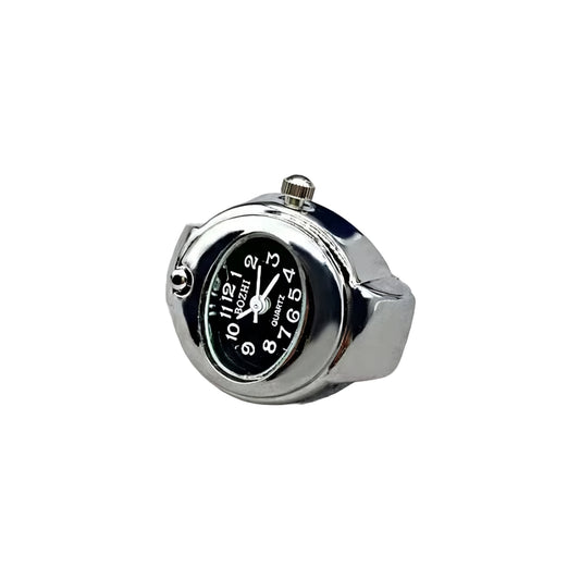 Silver Broad Ring | Black